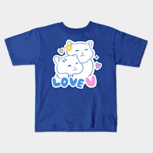 Cute hugging cats Kids T-Shirt